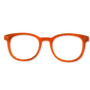 Pair Eyewear- Reese Frame Topper- Bright Orange with Silver Glitter Design